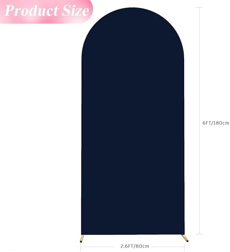 6FT Arch Backdrop Cover Navy Blue Arch Covers Stretchy Backdrop, alternate view 3