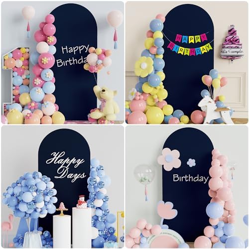 6FT Arch Backdrop Cover Navy Blue Arch Covers Stretchy Backdrop, alternate view 4