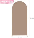 6FT Arch Backdrop Cover Nude Brown Arch Covers Stretchy Backdrop, alternate view 3