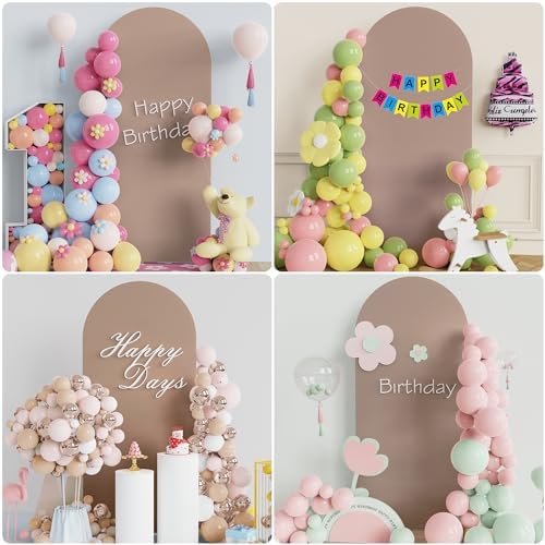 6FT Arch Backdrop Cover Nude Brown Arch Covers Stretchy Backdrop, alternate view 4