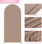 6FT Arch Backdrop Cover Nude Brown Arch Covers Stretchy Backdrop, alternate view 5