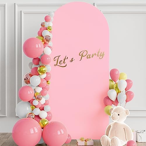 6FT Arch Backdrop Cover Pink Arch Covers Strethy Backdrop, alternate view 2