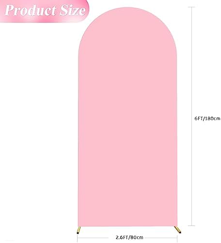 6FT Arch Backdrop Cover Pink Arch Covers Strethy Backdrop, alternate view 3