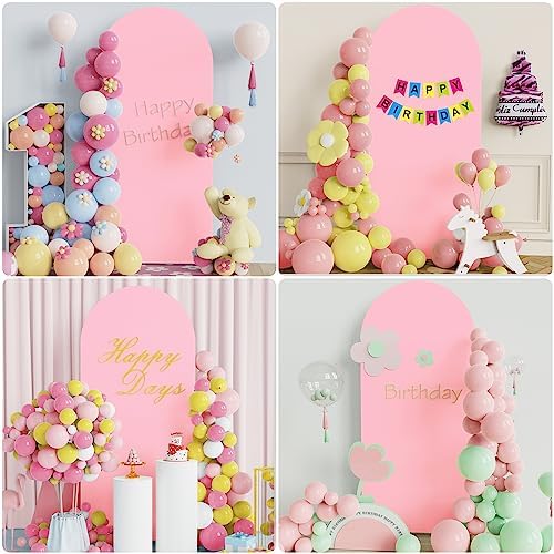 6FT Arch Backdrop Cover Pink Arch Covers Strethy Backdrop, alternate view 5