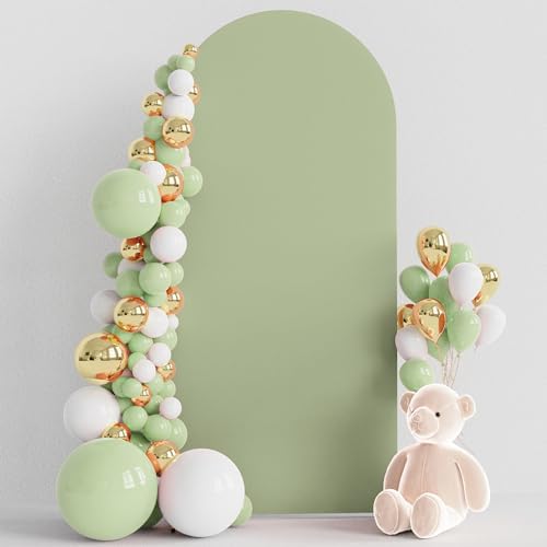 6FT Arch Backdrop Cover Sage Green Arch Covers Stretchy Backdrop