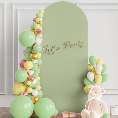 6FT Arch Backdrop Cover Sage Green Arch Covers Stretchy Backdrop, alternate view 3