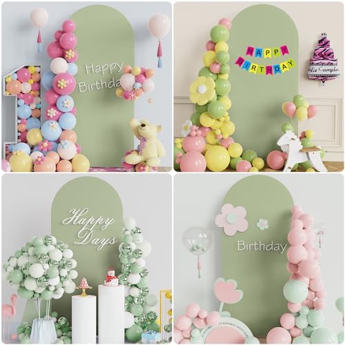 6FT Arch Backdrop Cover Sage Green Arch Covers Stretchy Backdrop, alternate view 4