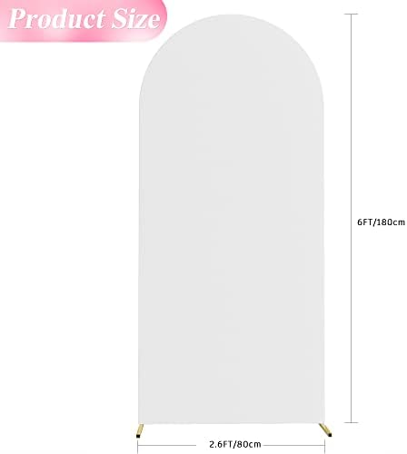 6FT Arch Backdrop Cover White Arch Covers Stretchy Backdrop, alternate view 3