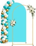 6FT Arch Backdrop Stand and Blue Cover Set, Balloon Arch Stand