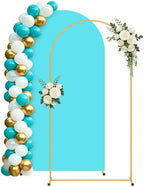 6FT Arch Backdrop Stand and Blue Cover Set, Balloon Arch Stand