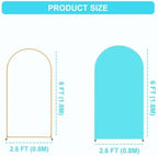 6FT Arch Backdrop Stand and Blue Cover Set, Balloon Arch Stand, alternate view 3