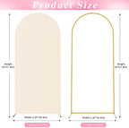 6FT Arch Backdrop Stand and Cover Set, Arch Stand with Beige Cover, alternate view 3