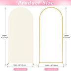 6FT Arch Backdrop Stand and Cover Set, Arch Stand with Ivory Cover, alternate view 3