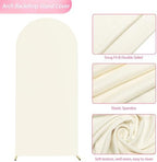 6FT Arch Backdrop Stand and Cover Set, Arch Stand with Ivory Cover, alternate view 4