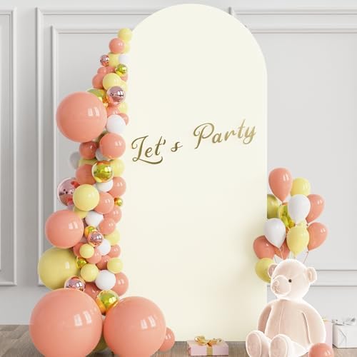 6FT Arch Backdrop Stand and Cover Set, Arch Stand with Ivory Cover, alternate view 7