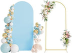 6FT Arch Backdrop Stand and Cover Set, Arch with Dusty Blue Cover