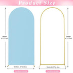 6FT Arch Backdrop Stand and Cover Set, Arch with Dusty Blue Cover, alternate view 3