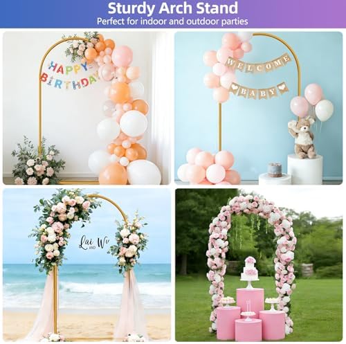 6FT Arch Backdrop Stand Gold, alternate view 3
