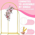 6FT Arch Backdrop Stand, Gold Metal Arch Stand Backdrop, alternate view 5