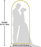 6FT Arch Backdrop Stand Gold Metal Wedding Arch Backdrop Stand, alternate view 3