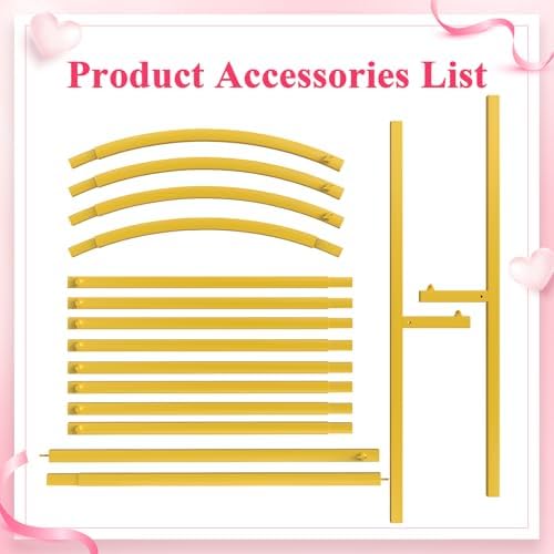 6FT Arch Backdrop Stand Gold Metal Wedding Arch Backdrop Stand, alternate view 5