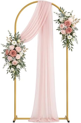 6FT Arch Backdrop Stand, Metal Gold Wedding Arch Frame