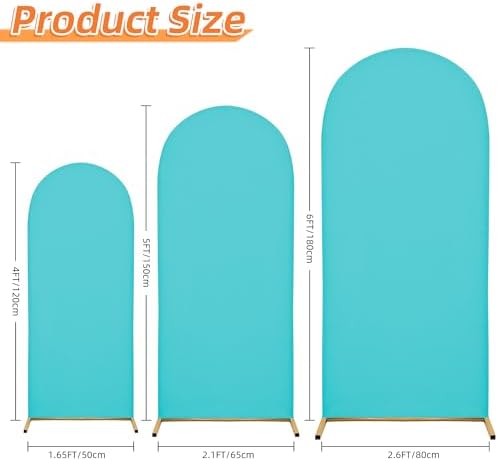 6FT Arch Covers, Blue Arch Backdrop Cover, Cover Only in 6FT in Sky Blue, alternate view 2