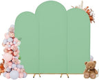 6FT Arch Covers, Mint Green Arch Backdrop Cover Set of 3, Cover Only in 7.2FT+6.6FT+6FT in Mint Green