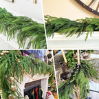 6ft Artificial Christmas Garland - Realistic Faux Pine Garland for Fireplace Mantel, Indoor Outdoor Holiday, alternate view 3