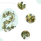 6FT Artificial Eucalyptus Garland, Spring Greenery Garland with Berries and Wildflowers for Home Table Mantle, alternate view