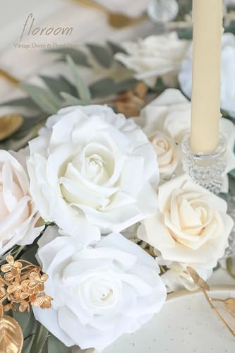 6ft Artificial Eucalyptus Garland with Flowers Fake Greenery Faux Floral Vine Garland for Table Decor Wedding, alternate view