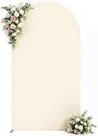 6FT Beige Arch Cover, Stretchy Arch Backdrop Cover in 6FT in Beige