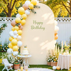 6FT Beige Arch Cover, Stretchy Arch Backdrop Cover in 6FT in Beige, alternate view 2
