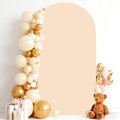 6FT Beige Wedding Arch Backdrop Cover, Stretchy Fabric in 2.6ft x 6ft in Beige