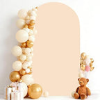 6FT Beige Wedding Arch Backdrop Cover, Stretchy Fabric in 2.6ft x 6ft in Beige