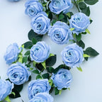 6FT Bendable Artificial Flower Garland Faux Rose Vine for Wedding Decor in Blue, alternate view 2