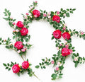 6FT Bendable Flower Garland, Artificial Rose Vine for Wedding Decor