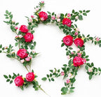 6FT Bendable Flower Garland, Artificial Rose Vine for Wedding Decor