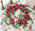 6FT Bendable Flower Garland, Artificial Rose Vine for Wedding Decor, alternate view 4