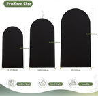 6FT Black Arch Backdrop Cover - Polyester Fitted Wedding Arch Stand Covers Round Top Chiara Arch Backdrop Cover, alternate