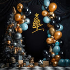 6Ft Black Wedding Arch Backdrop Cover for Party Deco in 6 FT in Black, alternate view 2