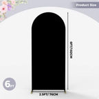 6Ft Black Wedding Arch Backdrop Cover for Party Deco in 6 FT in Black, alternate view 3