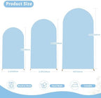 6FT Blue Arch Backdrop Cover - Polyester Fitted Wedding Arch Stand Covers Round Top Chiara Arch Backdrop Cover, alternate