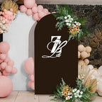 6Ft Brown Wedding Arch Backdrop Cover for Party Deco in 6 FT in Brown, alternate view 2