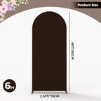 6Ft Brown Wedding Arch Backdrop Cover for Party Deco in 6 FT in Brown, alternate view 3