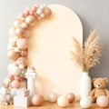 6FT Champagne Arch Backdrop Cover - Polyester Fitted Wedding Arch Stand Covers Round Top Chiara Arch Backdrop