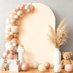 6FT Champagne Arch Backdrop Cover - Polyester Fitted Wedding Arch Stand Covers Round Top Chiara Arch Backdrop