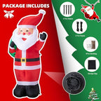 6FT Christmas Inflatable Santa Outdoor Decoration, Blow up Santa Claus Carrying Gift Sack Yard Decoration, Large, alternate