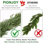 6FT Christmas Norfolk Pine Garland, Realistic Green Artificial Pine Garland, Unlit Christmas Greenery for Indoor, alternate