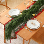 6FT Christmas Norfolk Pine Garland, Realistic Green Artificial Pine Garland, Unlit Christmas Greenery for Indoor, alternate